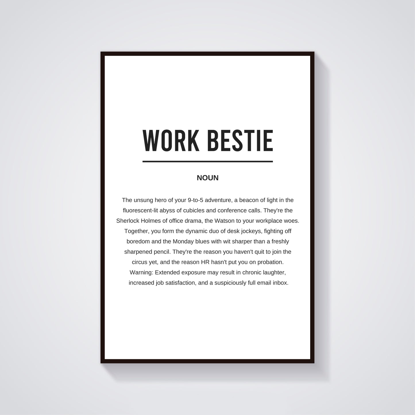 Work Bestie Funny Definition Printable