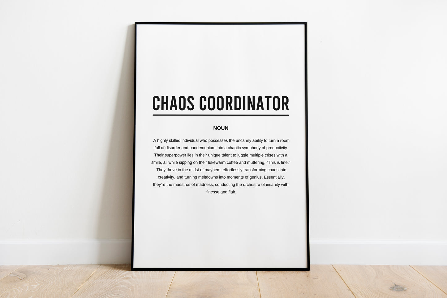 Chaos Coordinator Funny Definition Printable