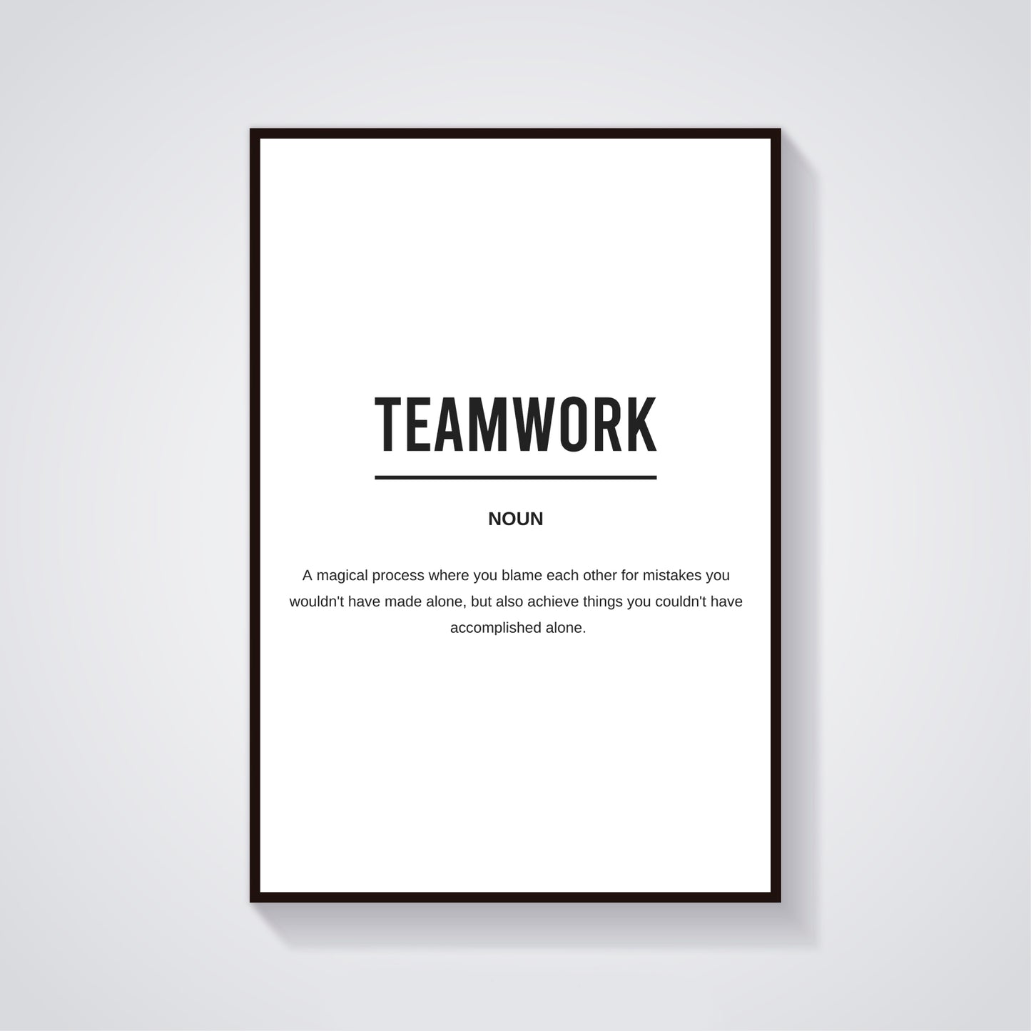 Teamwork Funny Definition Printable