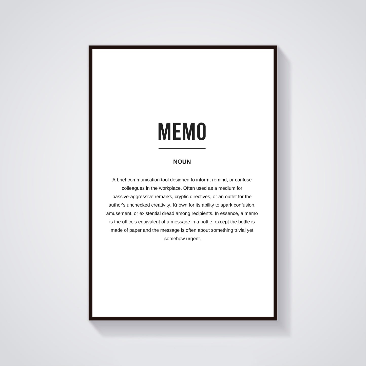 Memo Funny Definition Printable