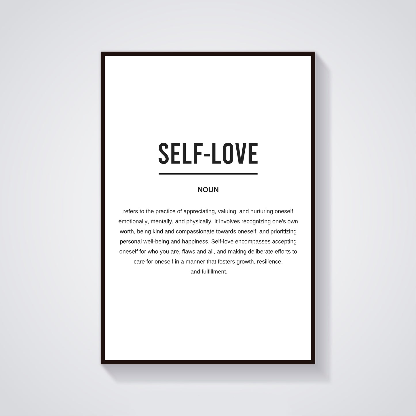 Self Love Funny Definition Printable