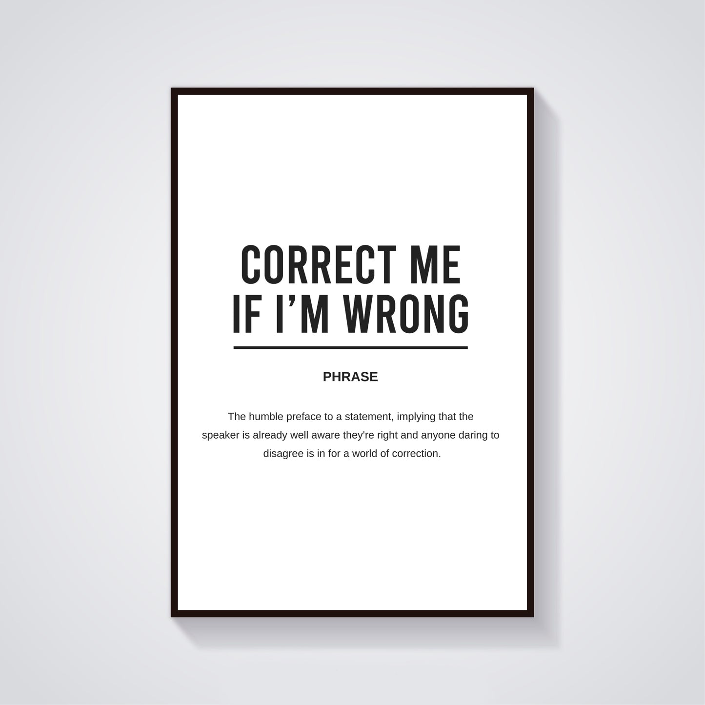 Correct Me If I'm Wrong Funny Definition Printable