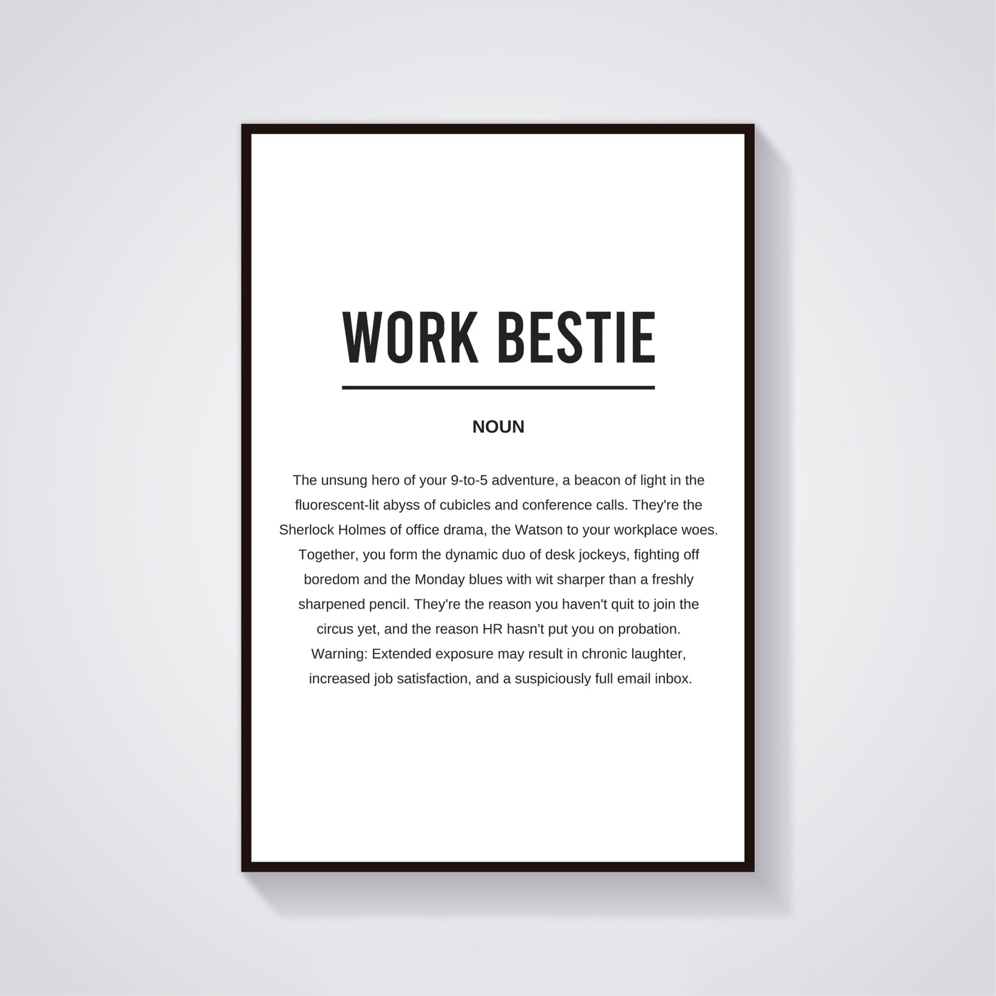 Work Bestie Funny Definition Printable