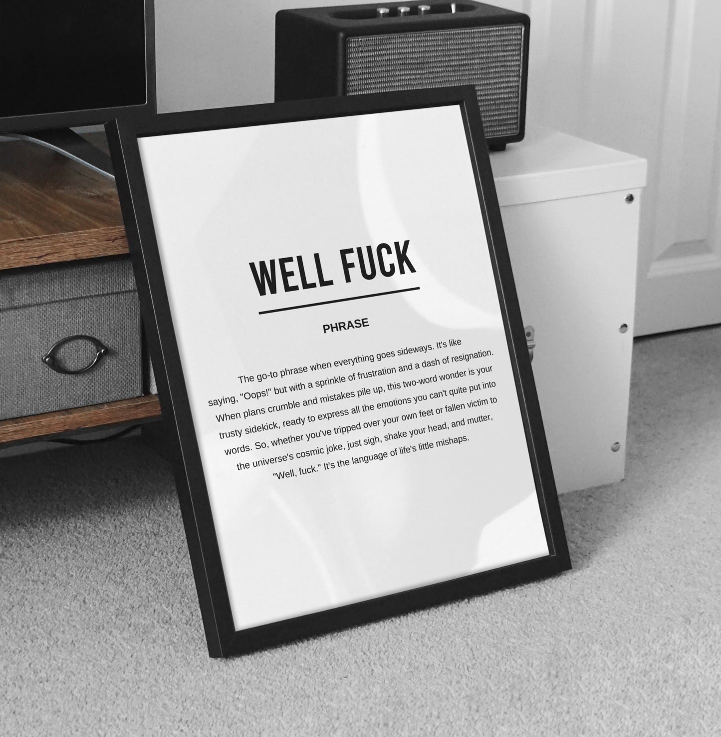 Well Fuck Funny Definition Printable