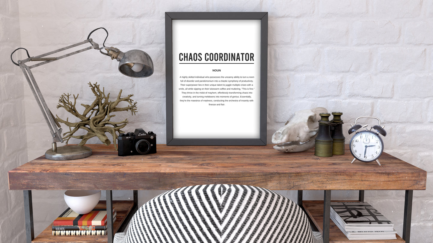 Chaos Coordinator Funny Definition Printable