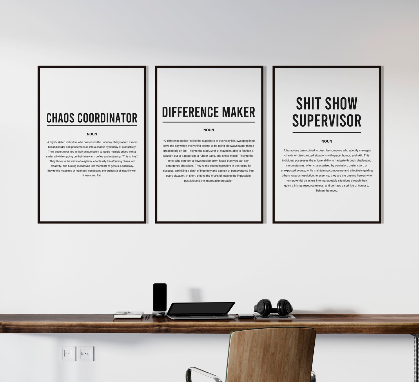 Set Of 3 Funny Definition Printable Bundle Prints