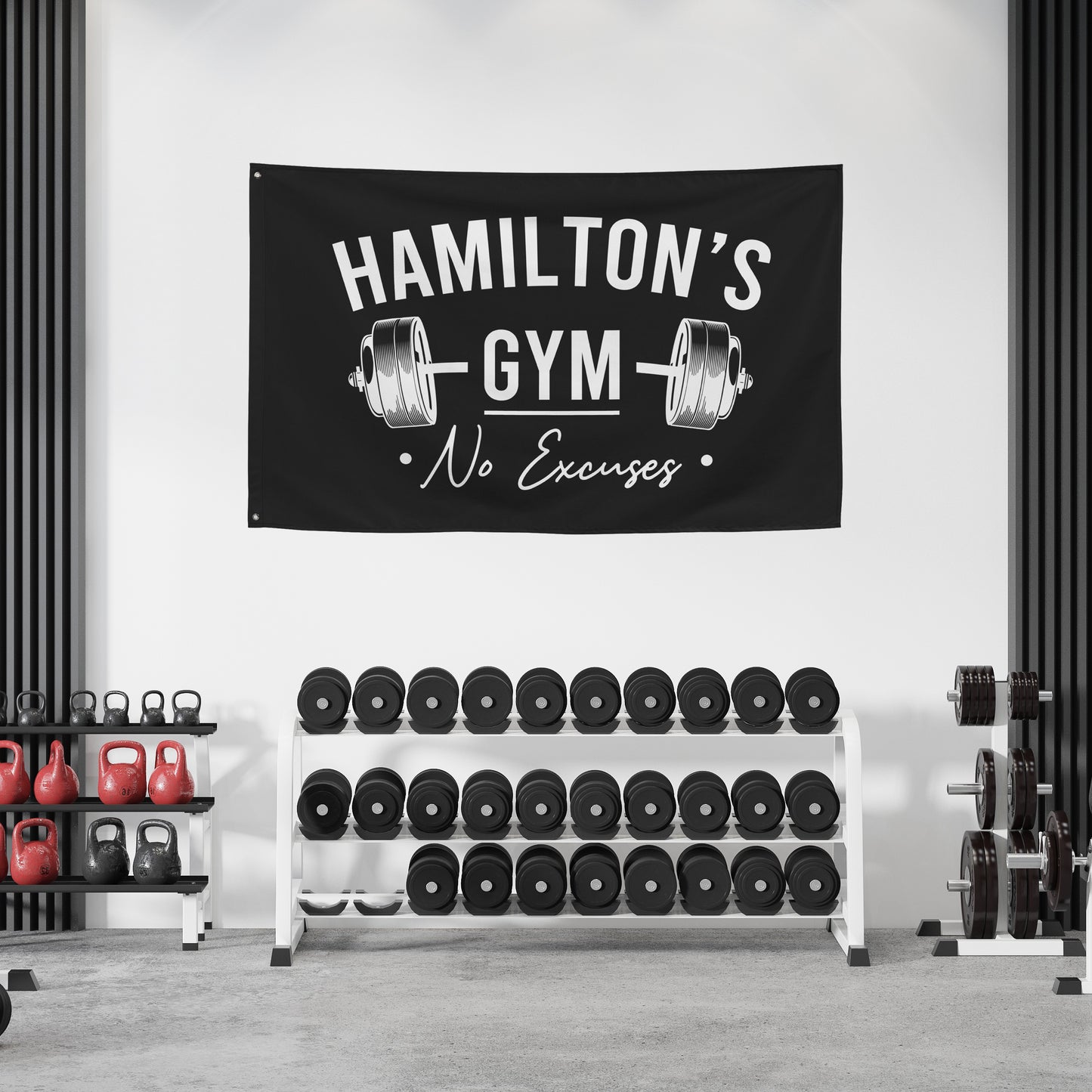 Custom Home Gym Wall Art Banner Flag