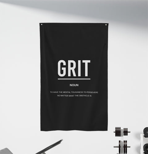 Grit Definition Gym Wall Art Banner Flag