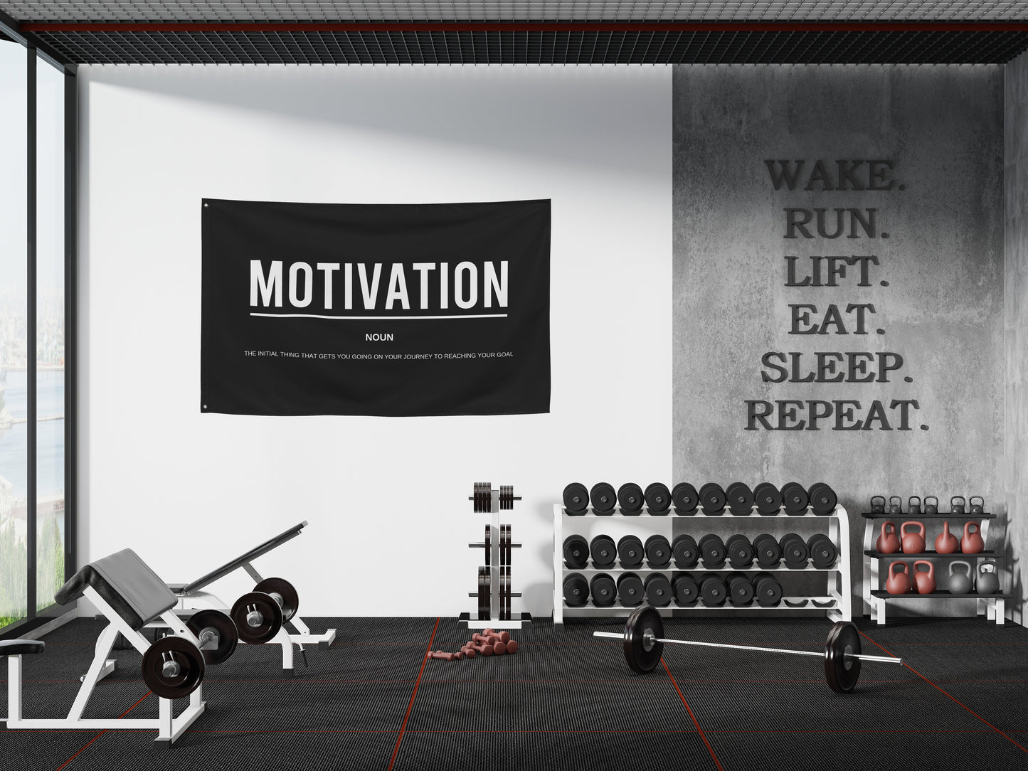 Motivation Definition Fabric Banner Flag