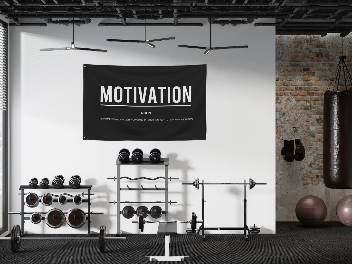 Motivation Definition Fabric Banner Flag