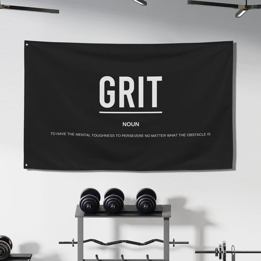 Grit Definition Gym Wall Art Banner Flag