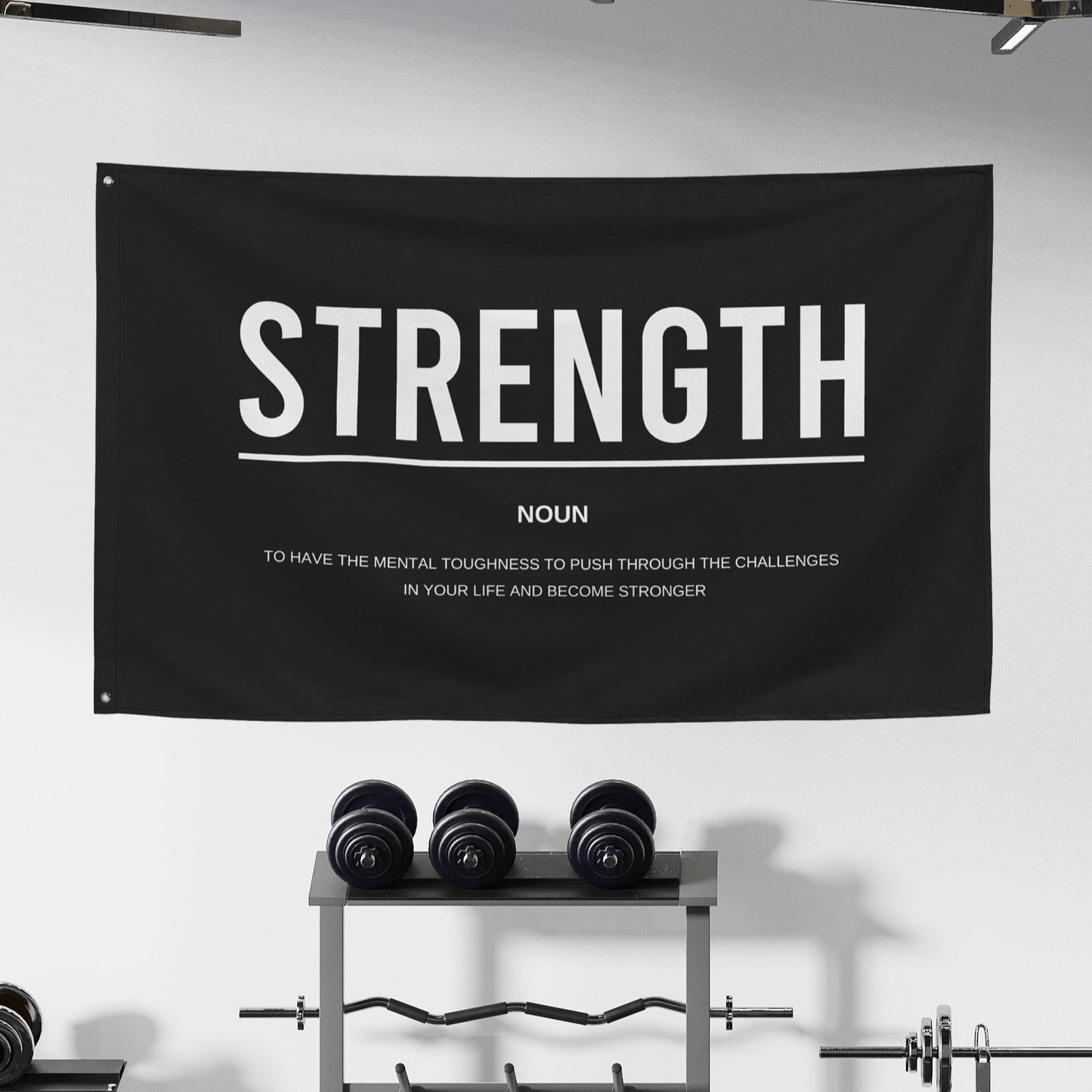 Strength Definition Wall Art Fabric Banner