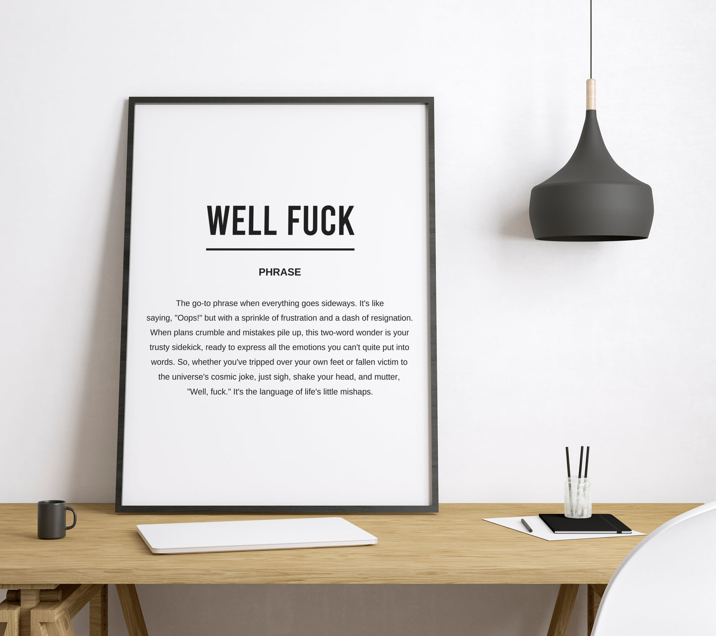 Well Fuck Funny Definition Printable