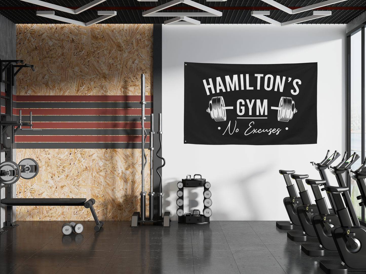 Custom Home Gym Wall Art Banner Flag