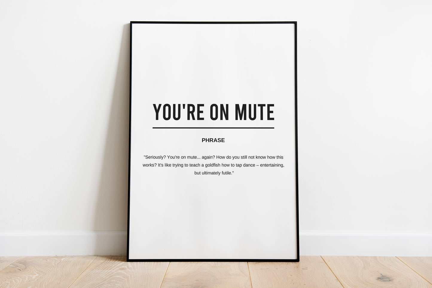 You're On Mute Funny Definition Printable