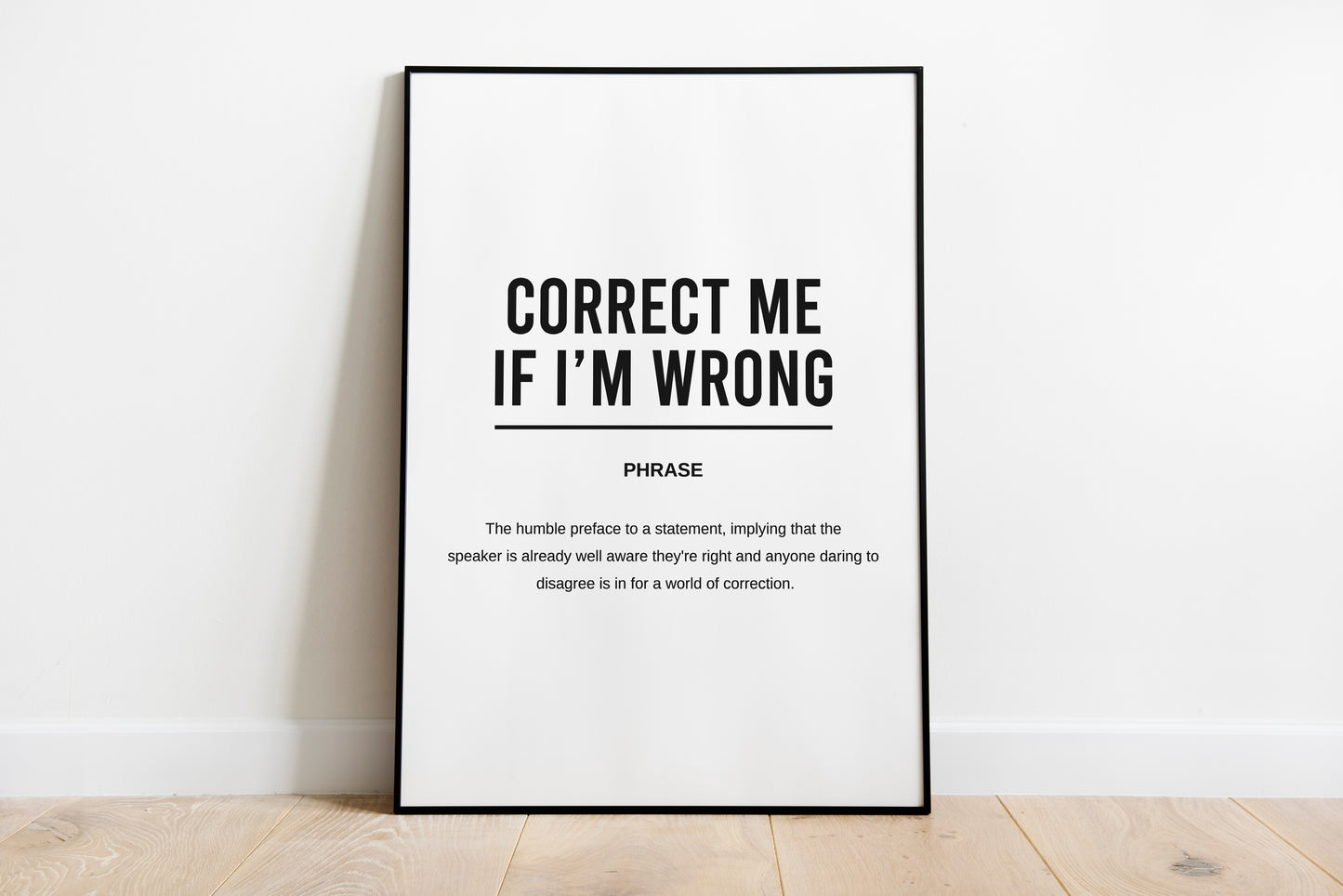 Correct Me If I'm Wrong Funny Definition Printable