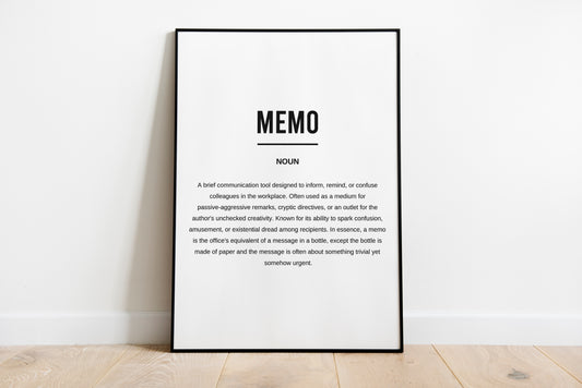 Memo Funny Definition Printable