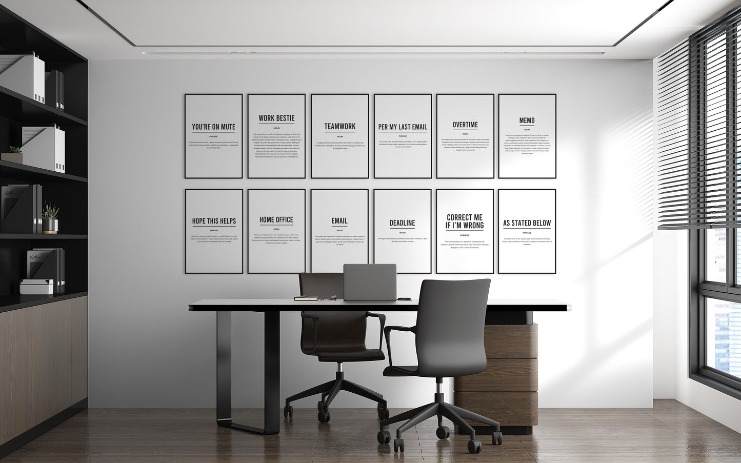 Set Of 12 Funny Office Definition Printable Bundle Prints