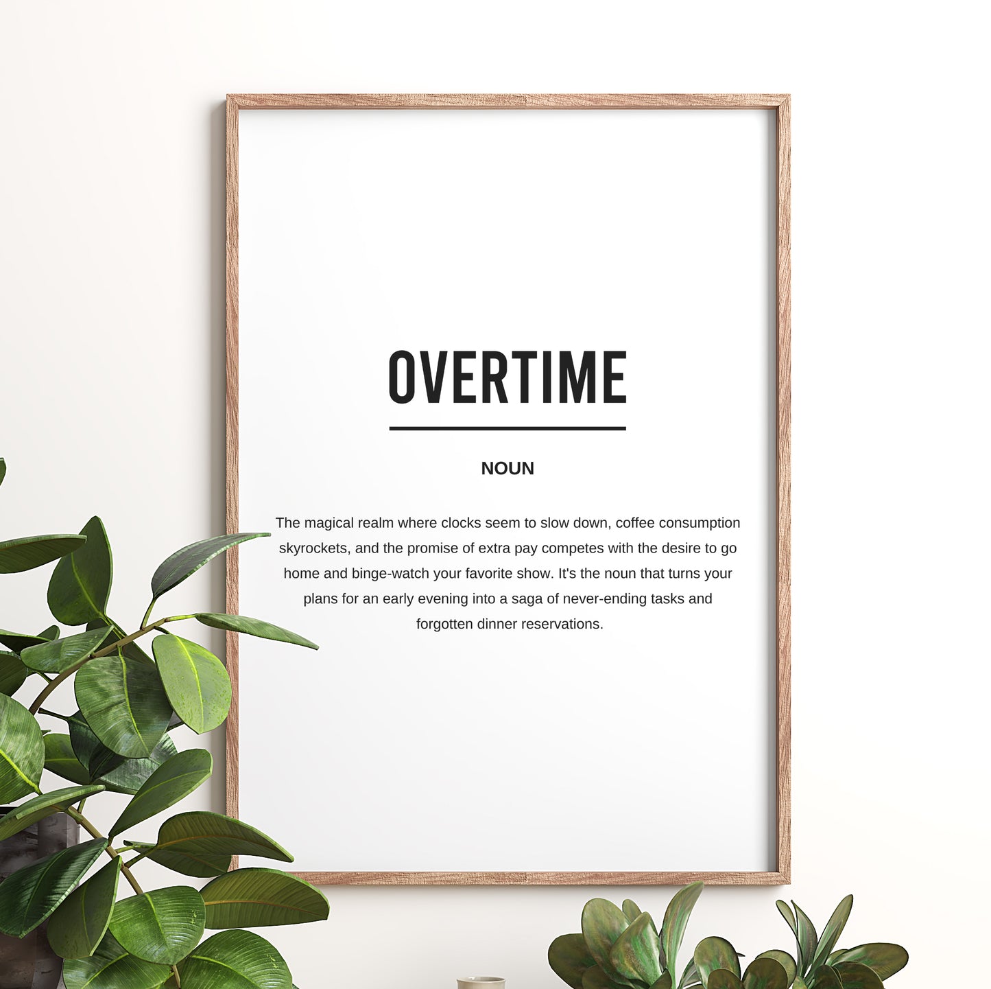 Overtime Funny Definition Printable