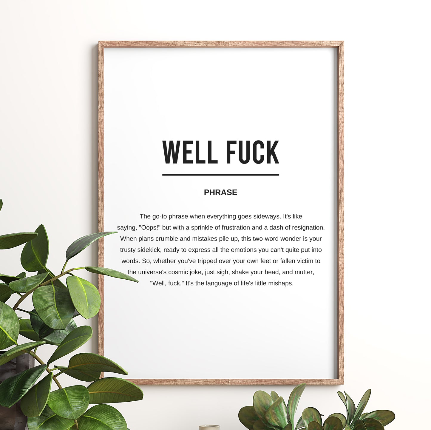 Well Fuck Funny Definition Printable