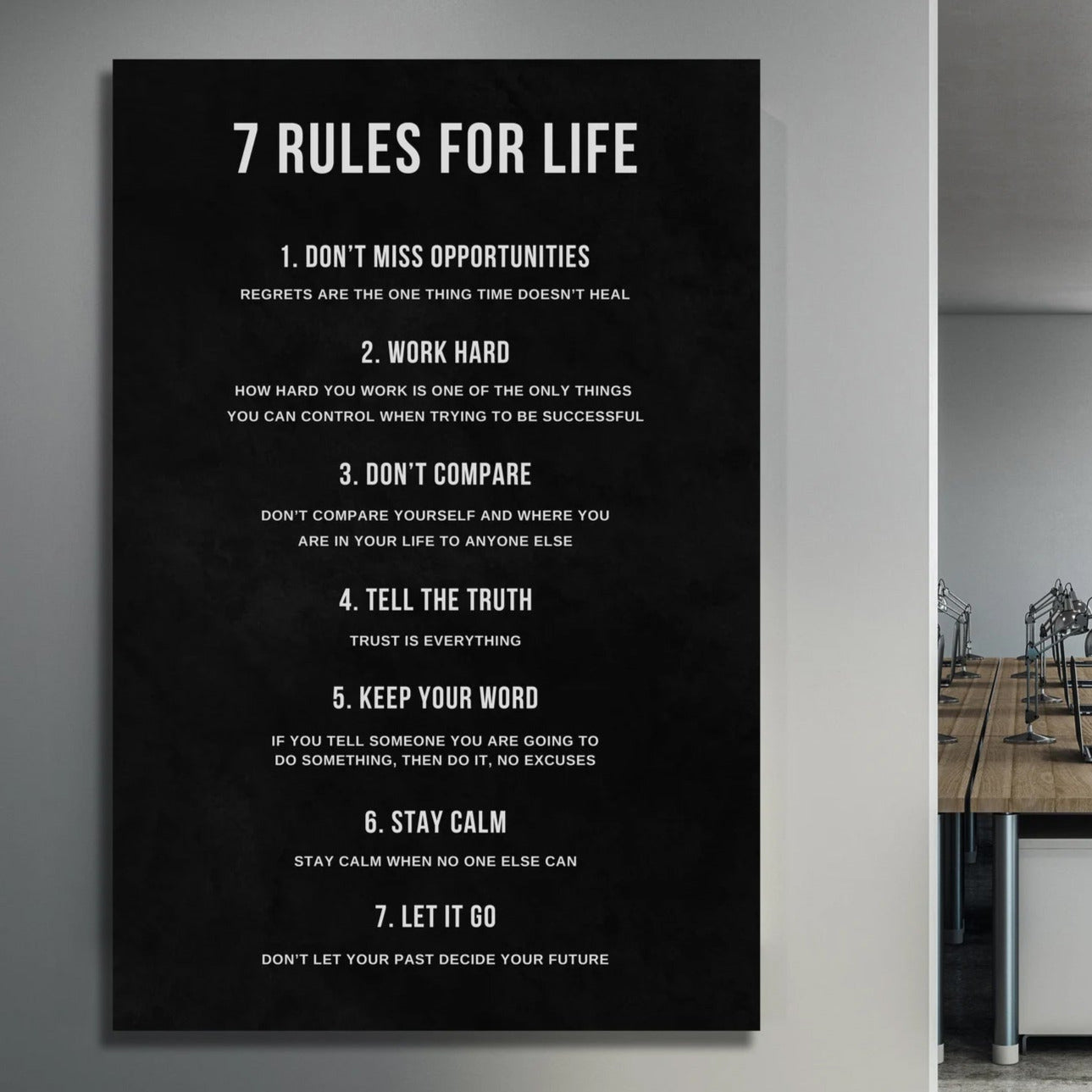 7 Rules For Life Canvas