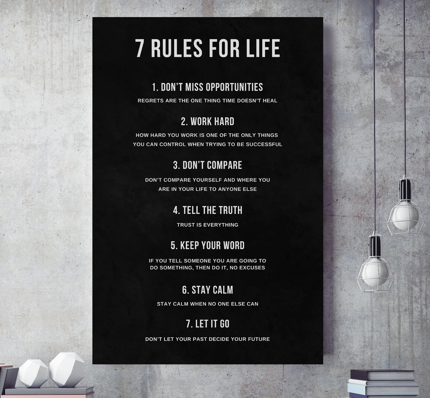 7 Rules For Life Canvas