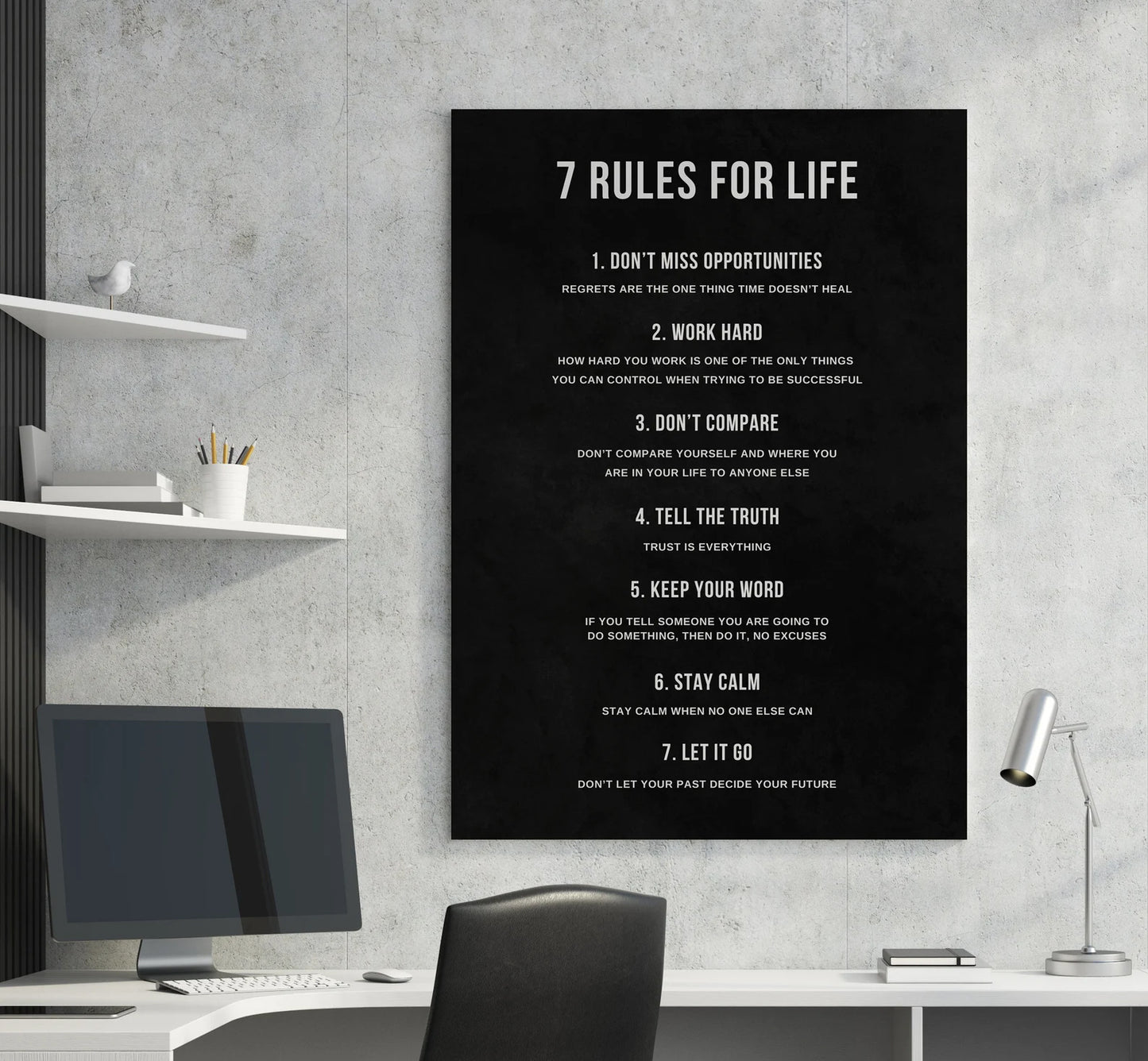 7 Rules For Life Canvas