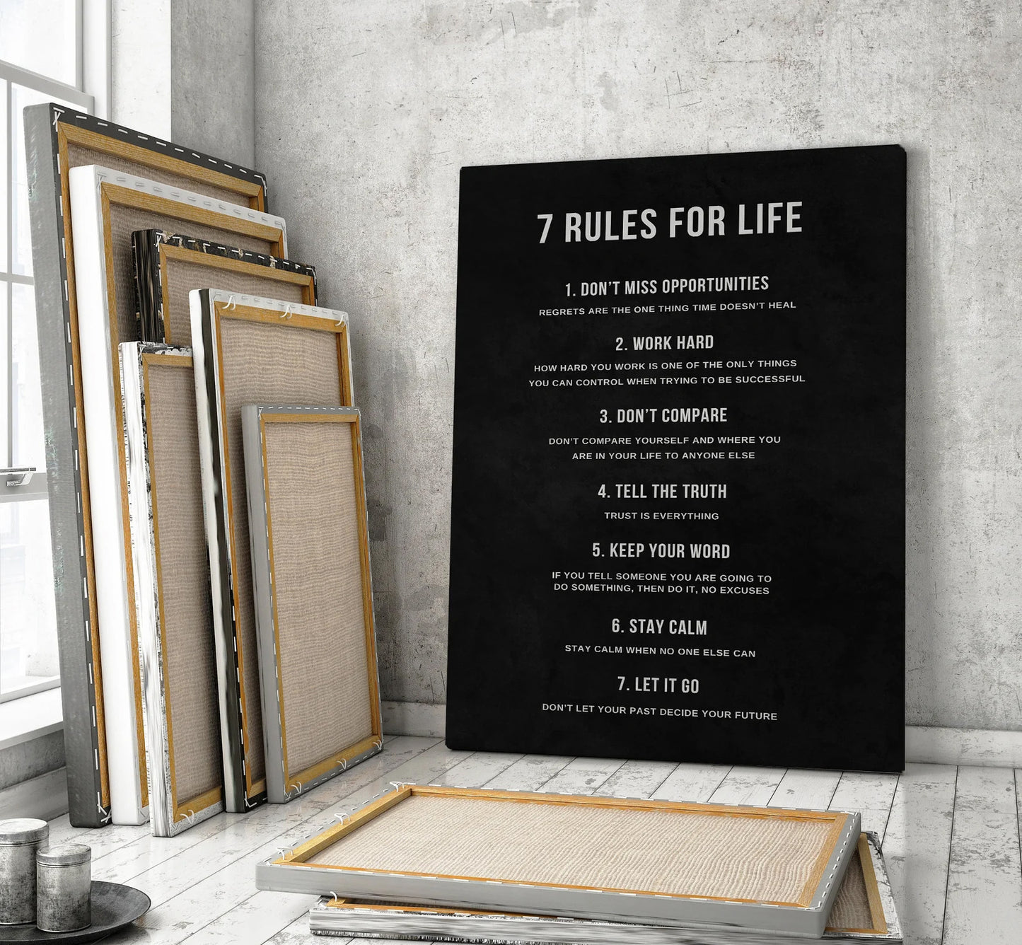 7 Rules For Life Canvas