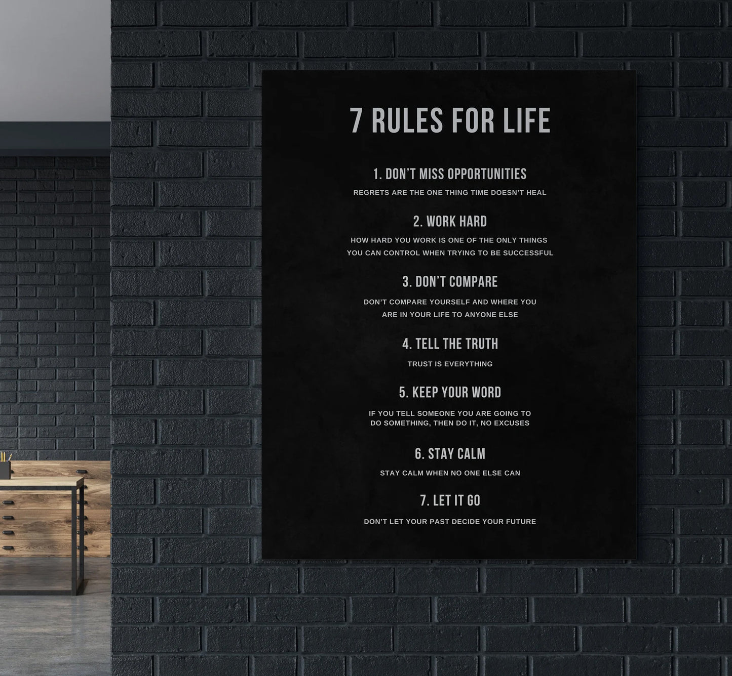 7 Rules For Life Canvas