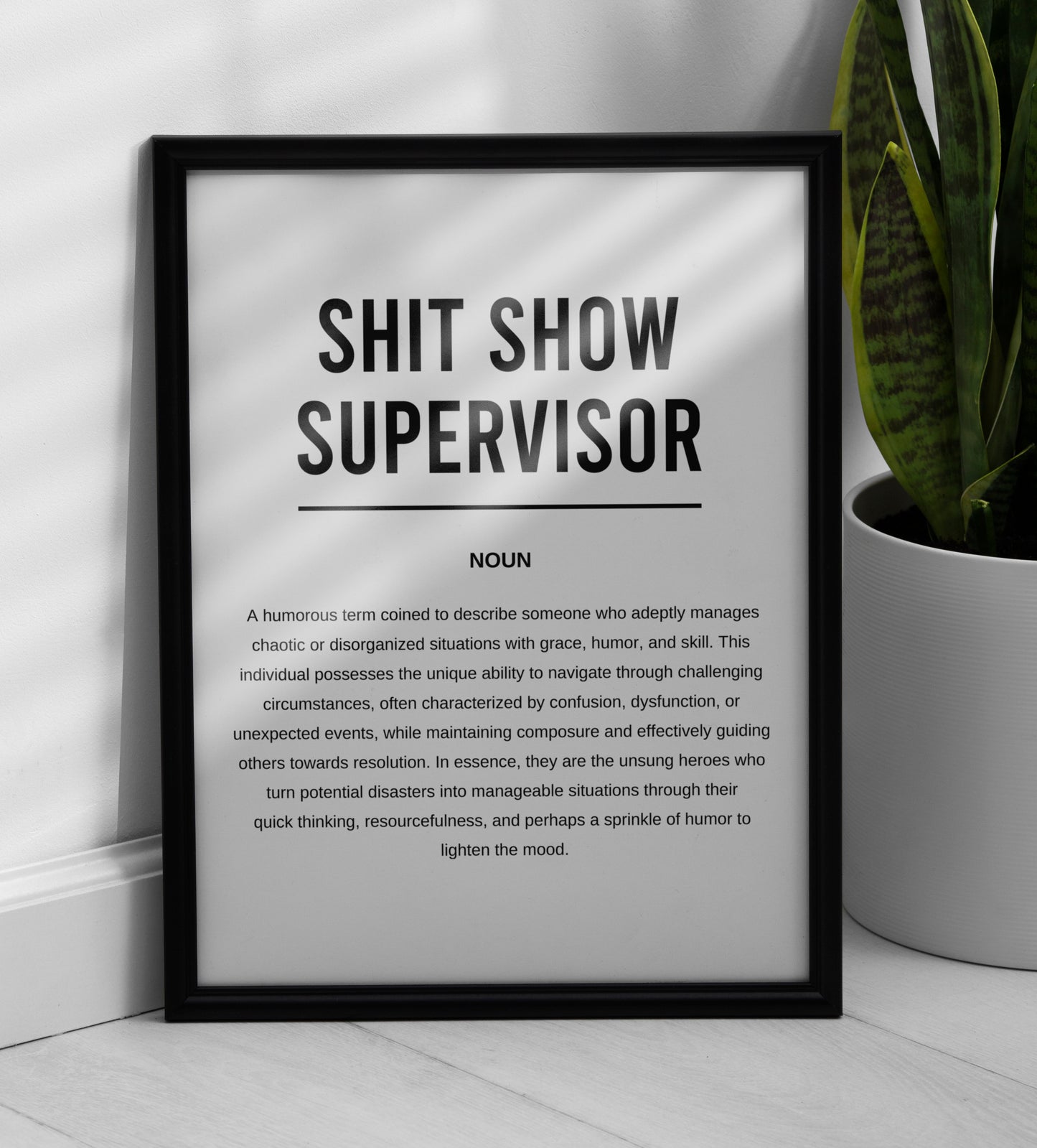 Shit Show Supervisor Funny Definition Printable