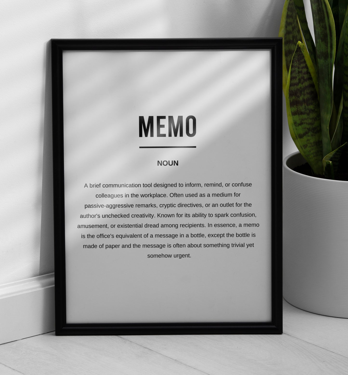 Memo Funny Definition Printable