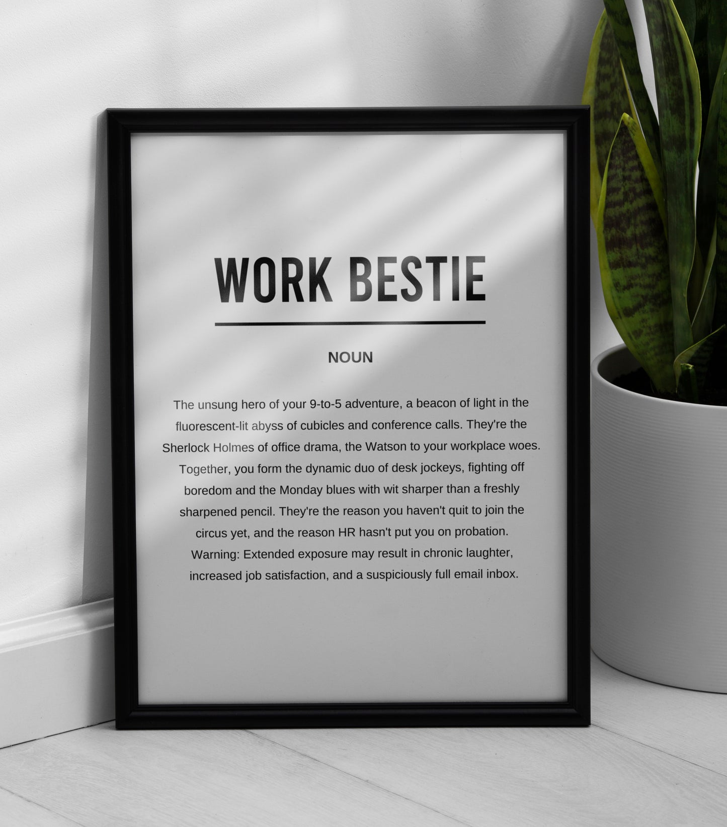 Work Bestie Funny Definition Printable