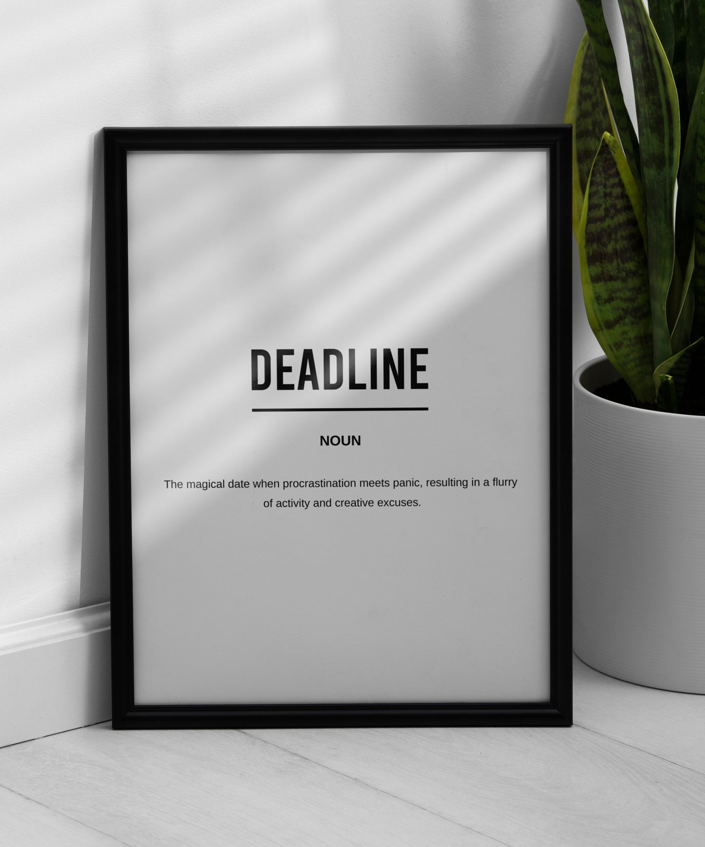 Deadline Funny Definition Printable