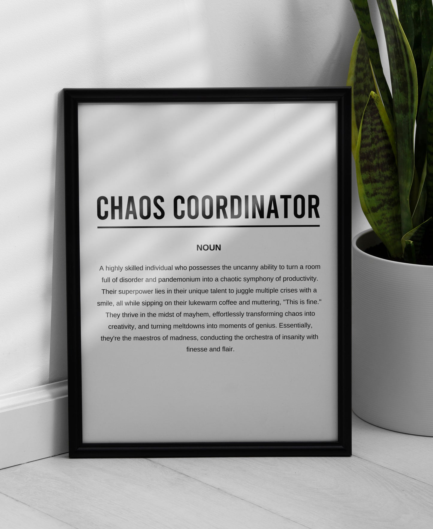 Chaos Coordinator Funny Definition Printable