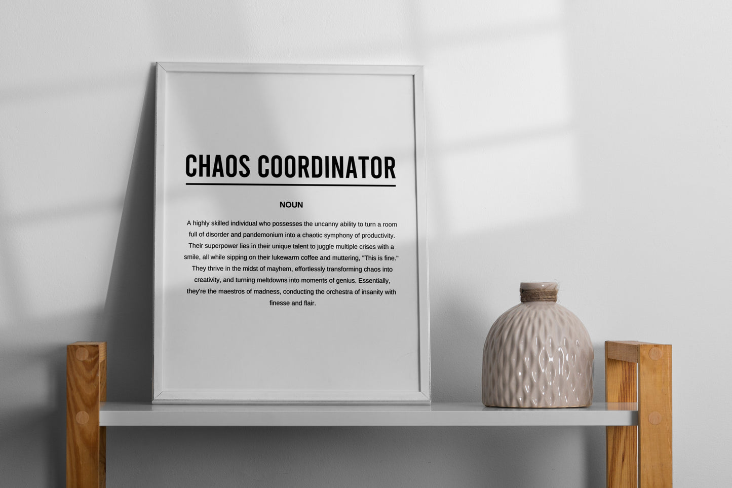 Chaos Coordinator Funny Definition Printable