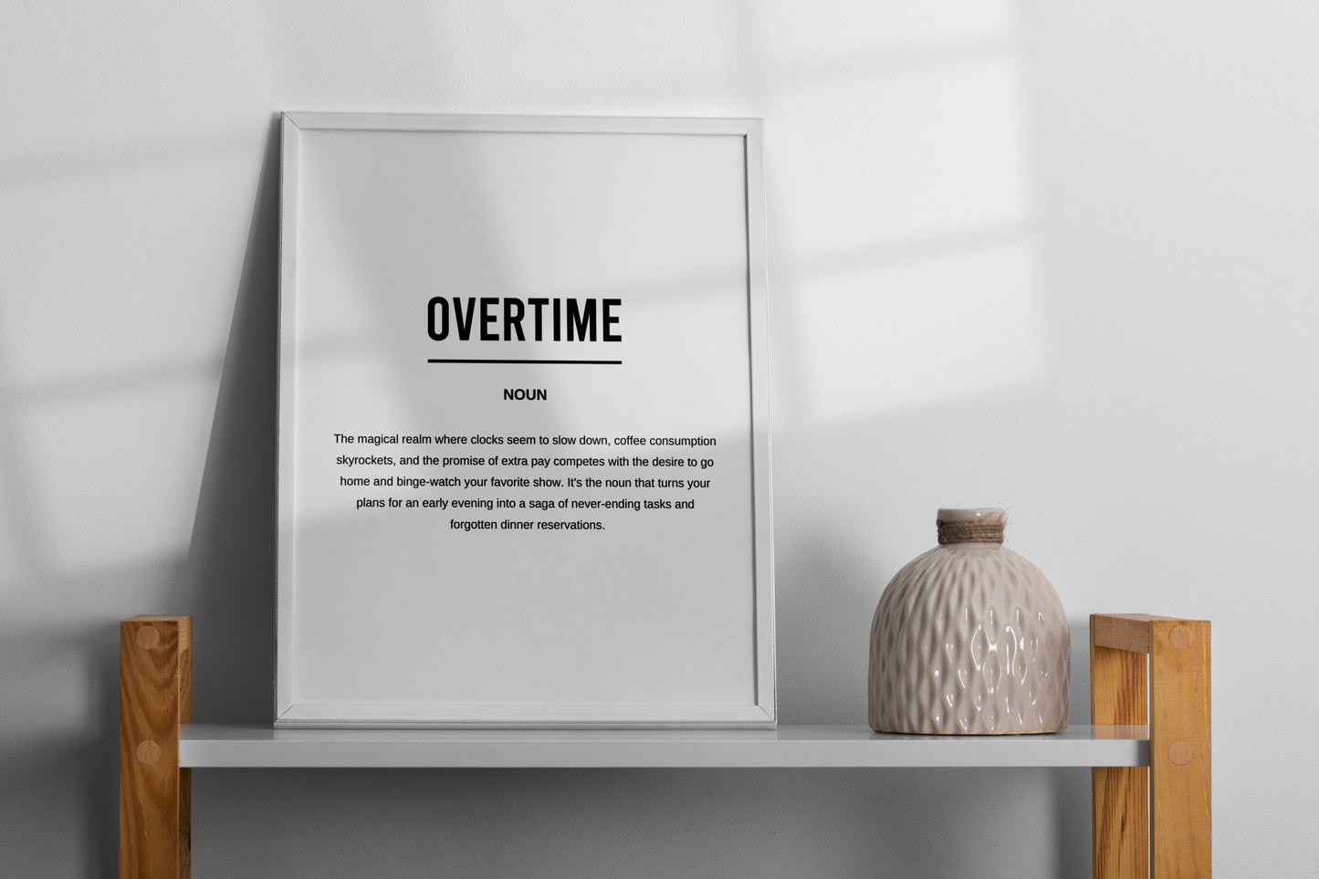 Overtime Funny Definition Printable