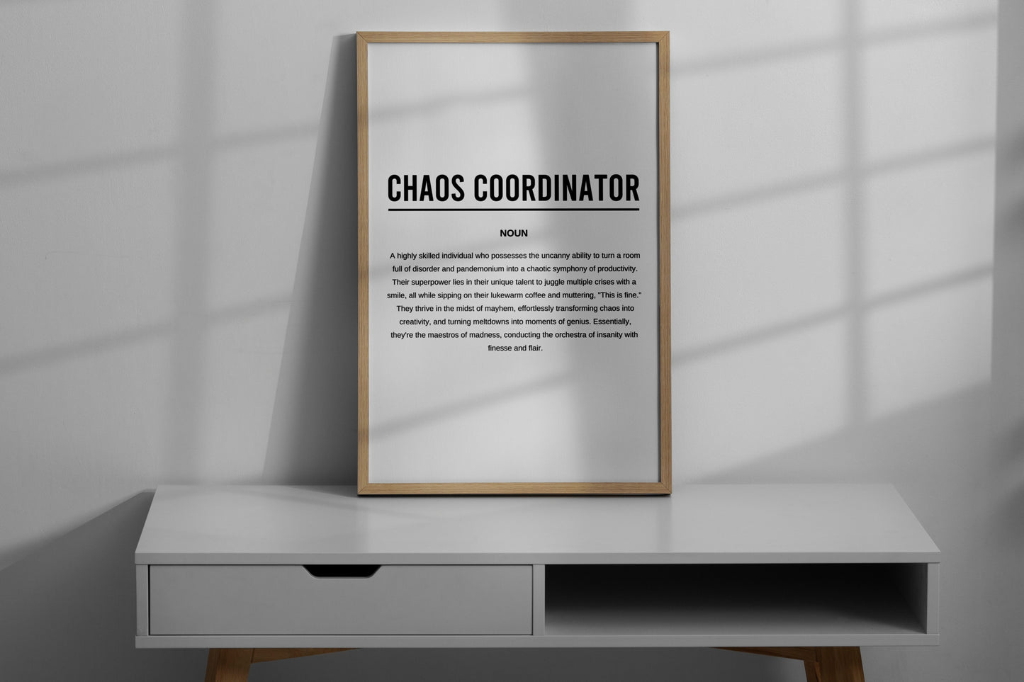 Chaos Coordinator Funny Definition Printable