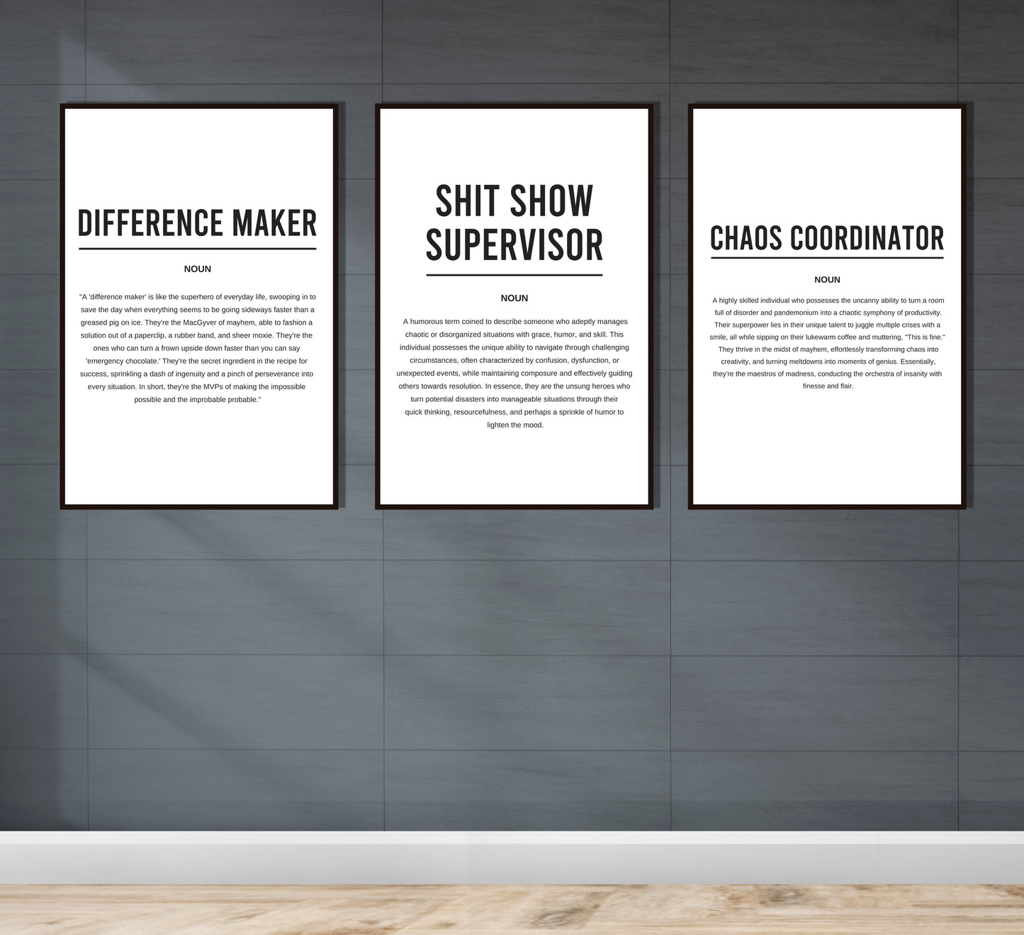 Set Of 3 Funny Definition Printable Bundle Prints