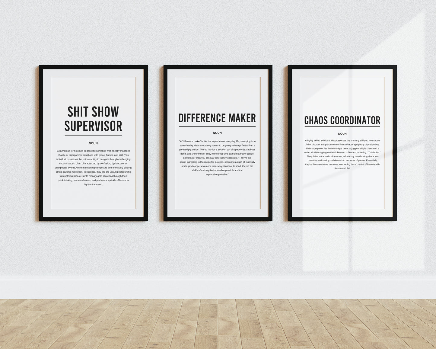 Set Of 3 Funny Definition Printable Bundle Prints