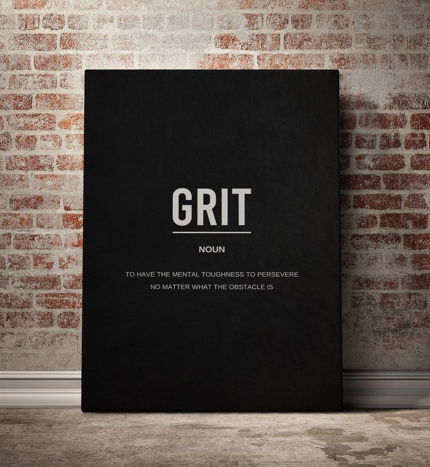 Set Of 3 Motivational Canvas Prints Bundle - Grit, Ambition and Sacrifice