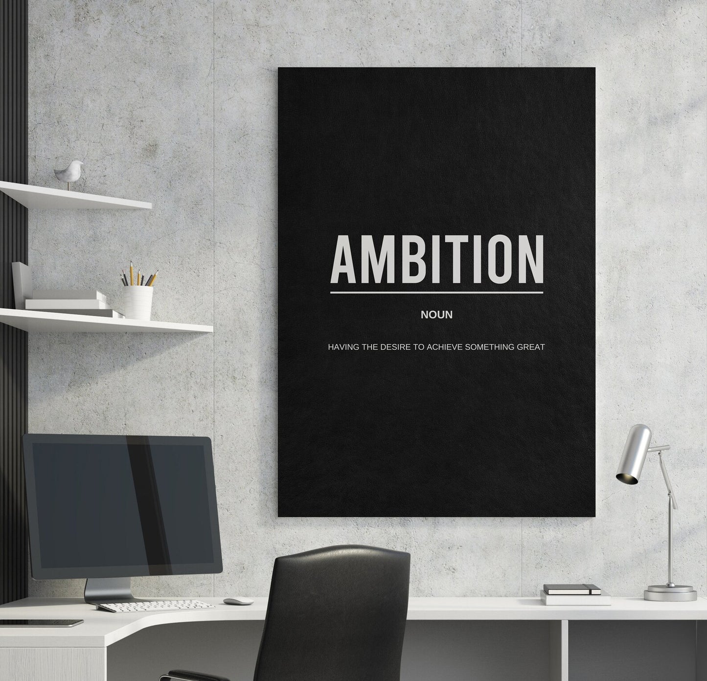 Set Of 3 Motivational Canvas Prints Bundle - Grit, Ambition and Sacrifice