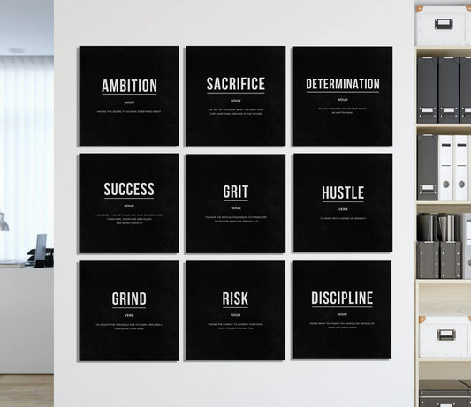 Set Of 9 Motivational Canvas Bundle