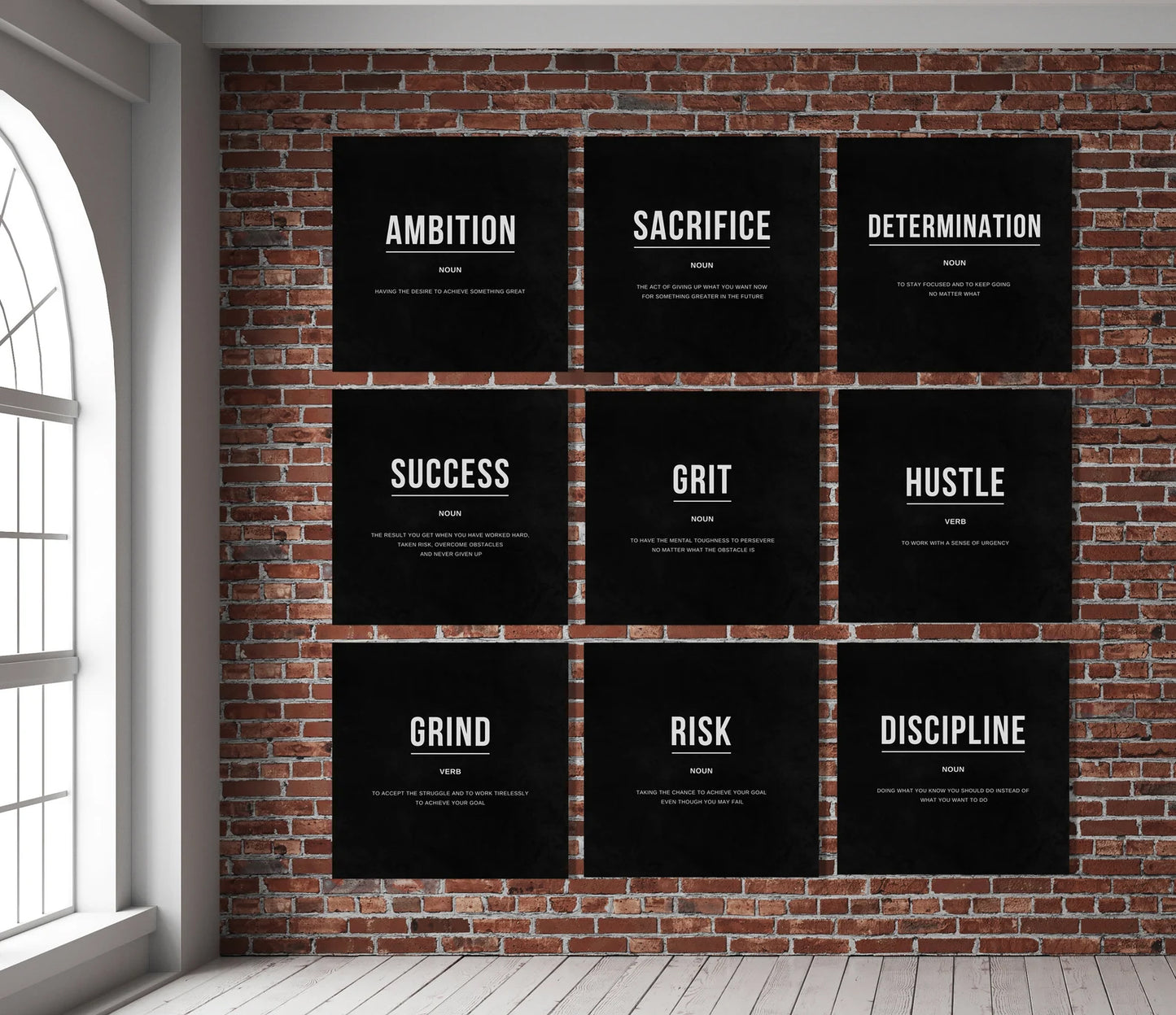 Set Of 9 Motivational Canvas Bundle