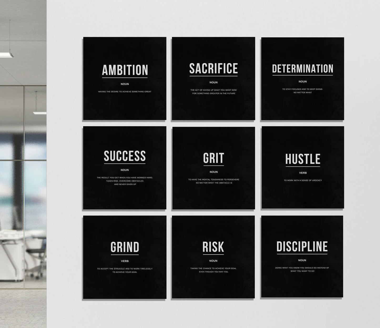 Set Of 9 Motivational Canvas Bundle