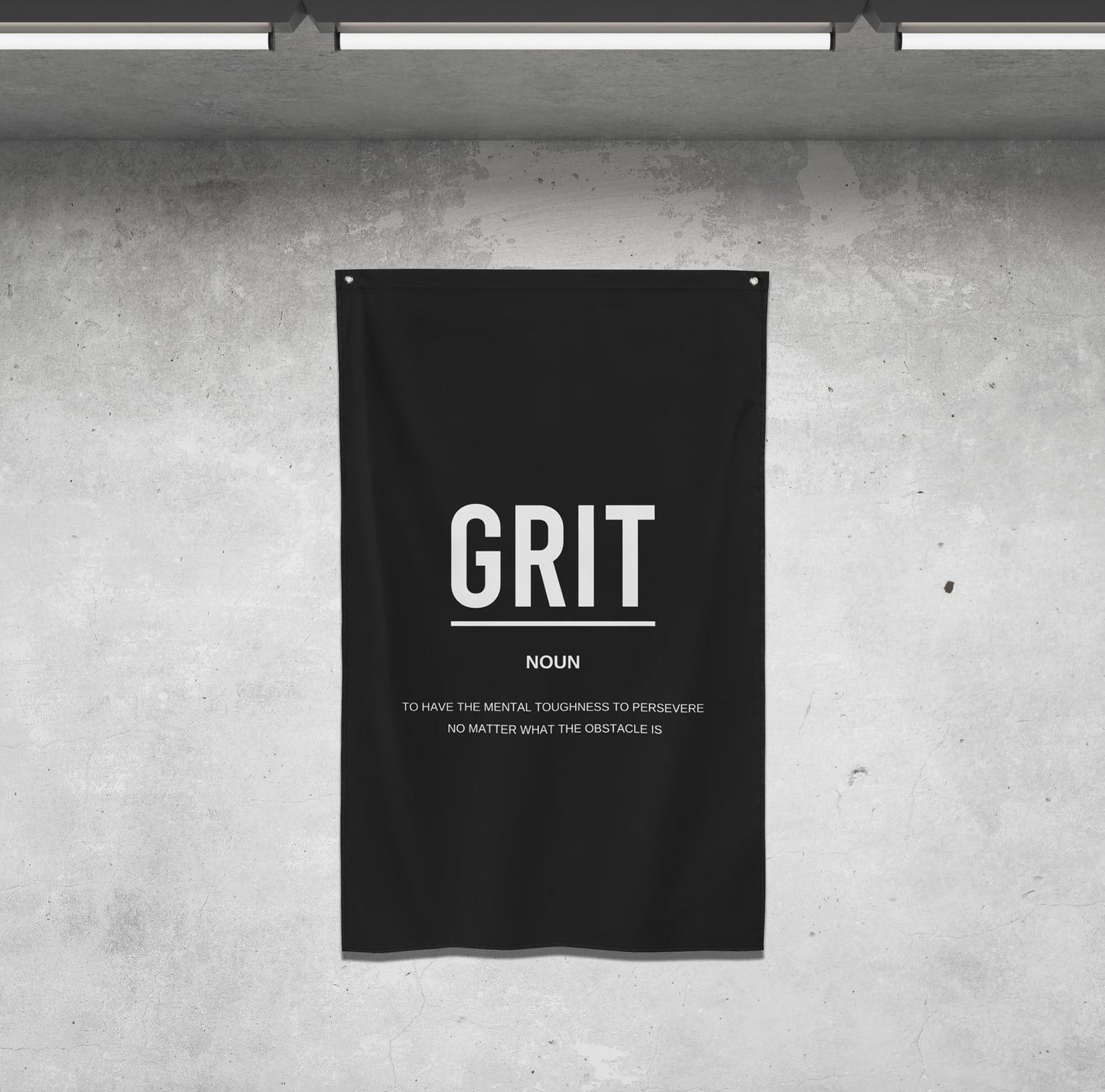 Grit Definition Gym Wall Art Banner Flag