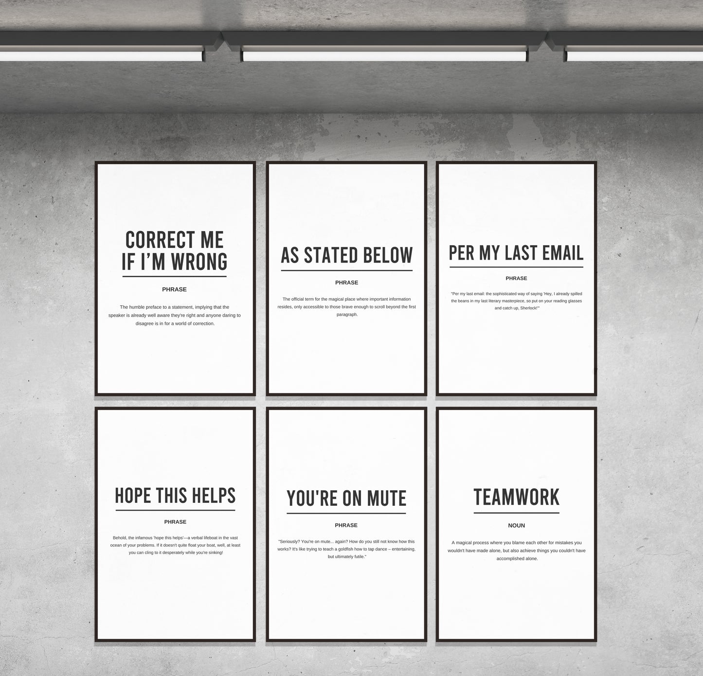 Set Of 6 Funny Definition Printable Bundle Prints