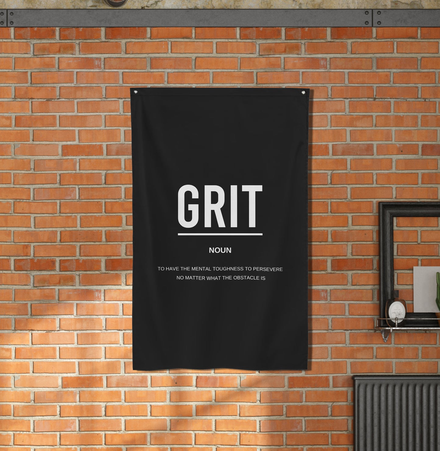 Grit Definition Gym Wall Art Banner Flag