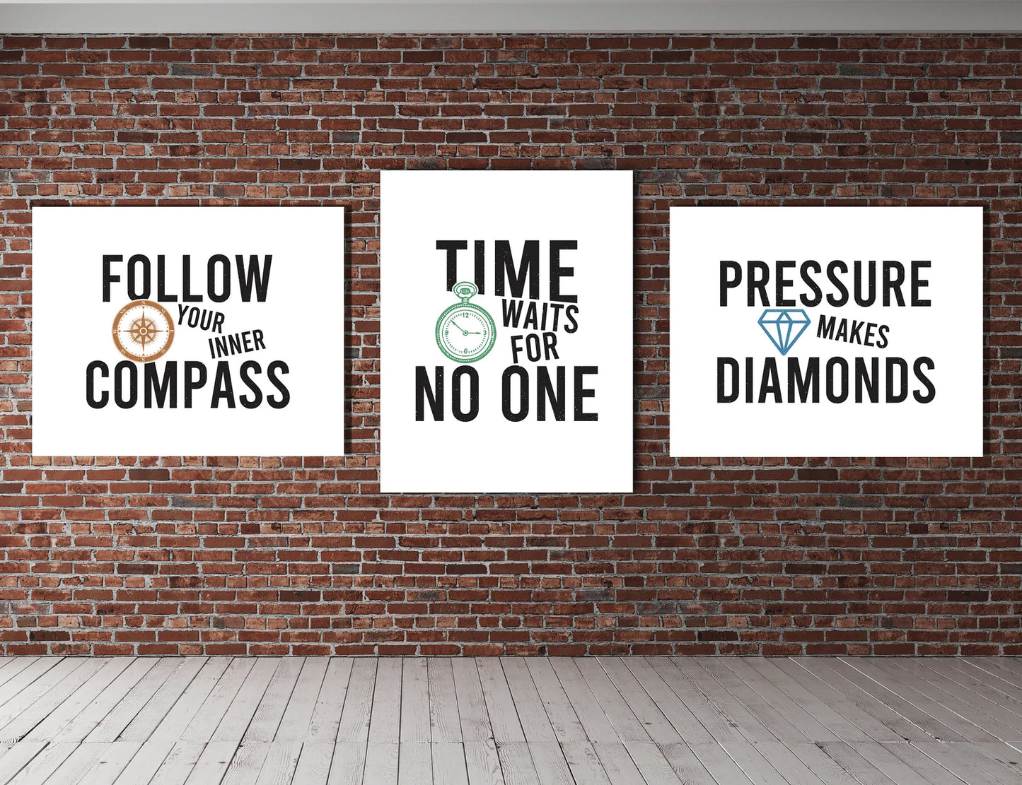 Set Of 3 Motivational Canvas Bundle