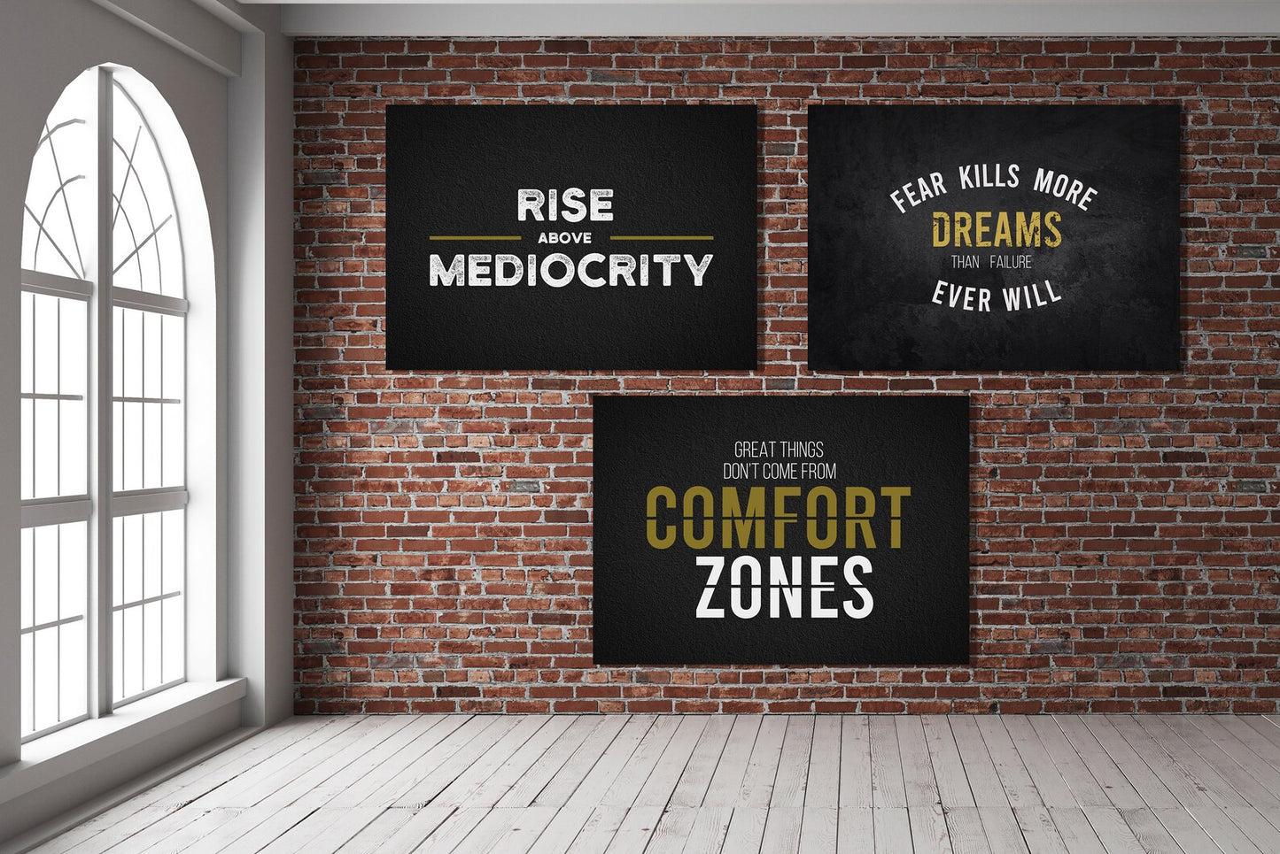 Set Of 3 Motivational Canvas Bundle