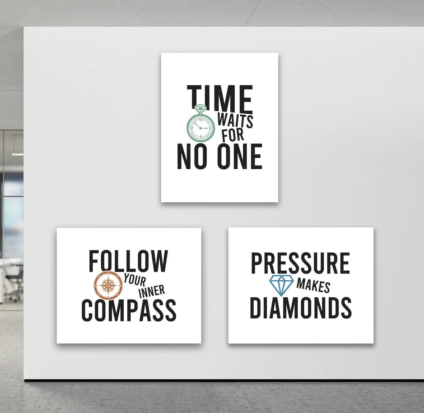 Set Of 3 Motivational Canvas Bundle